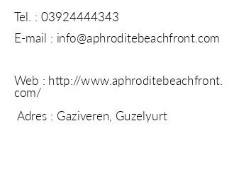 Aphrodite Beachfront Resort iletiim bilgileri